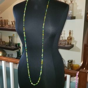 Extra long single strand glass beads